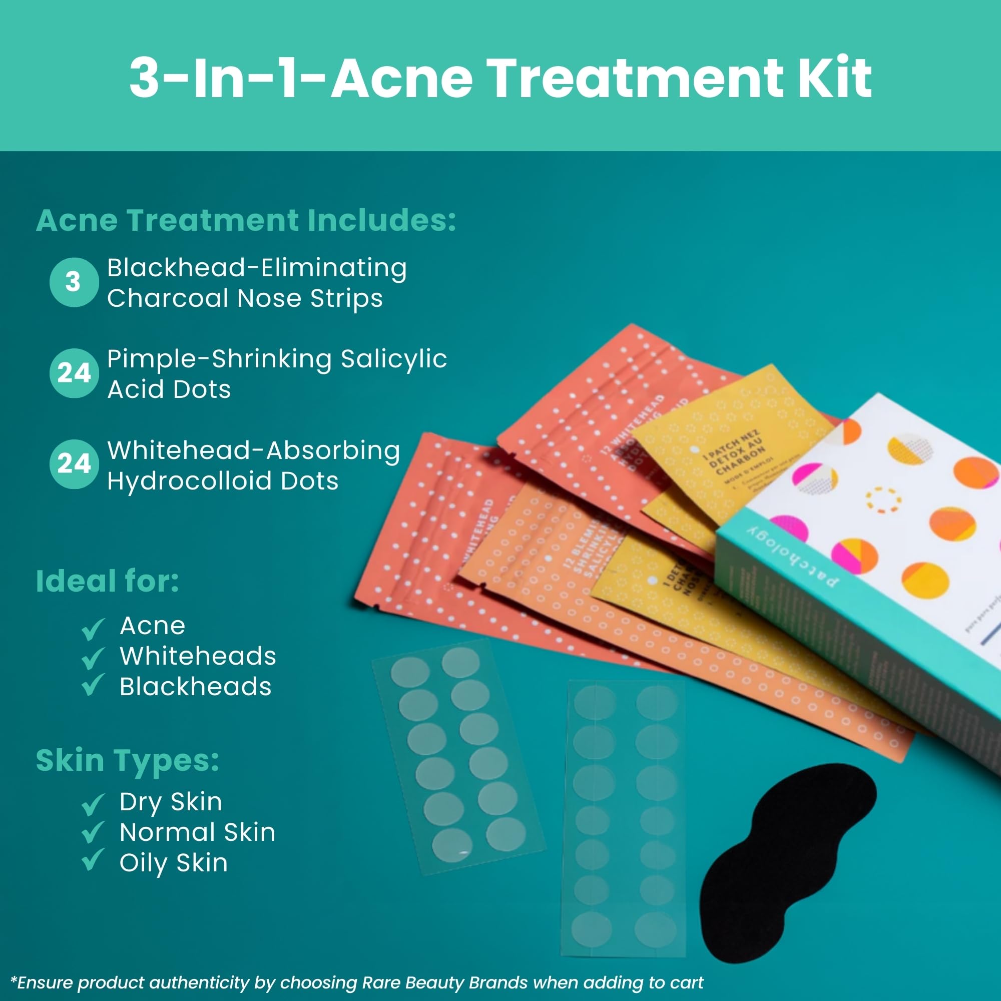 Patchology Breakout Box hydrocolloid dots absorbing impurities while remaining invisible