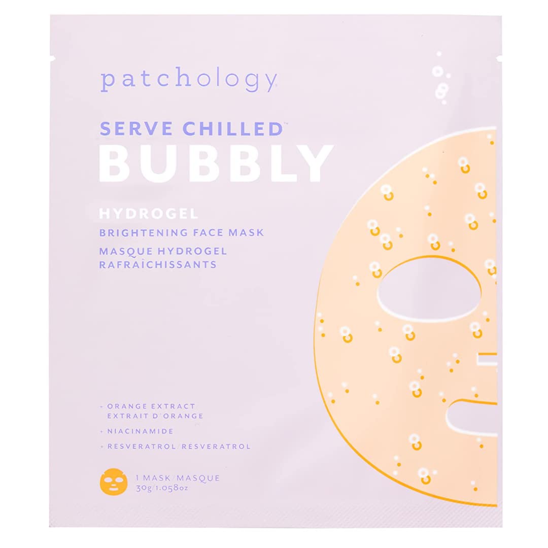 Patchology brightening gel mask packaging for an easy at-home spa routine.