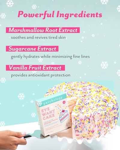 Patchology Eye Want Cake no-slip gel patches stay in place during a quick self-care routine.
