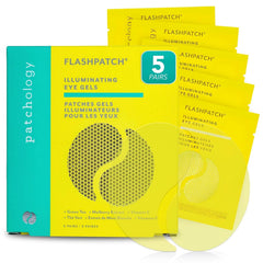Patchology FlashPatch illuminating eye gels close-up for quick under-eye brightening