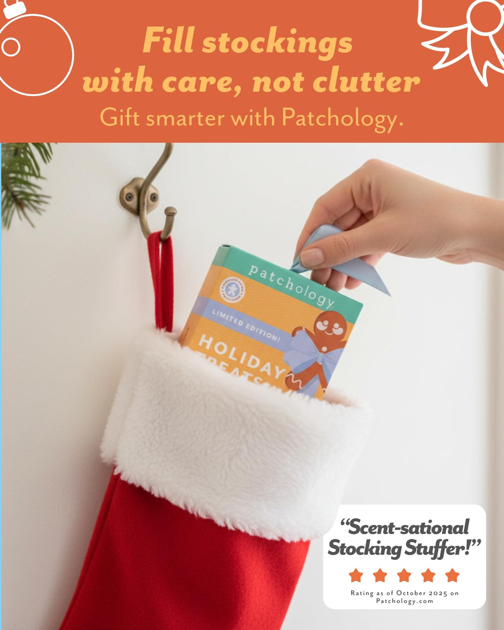 Patchology Gingerbread Under Eye Patches open box gift-ready packaging for self-care