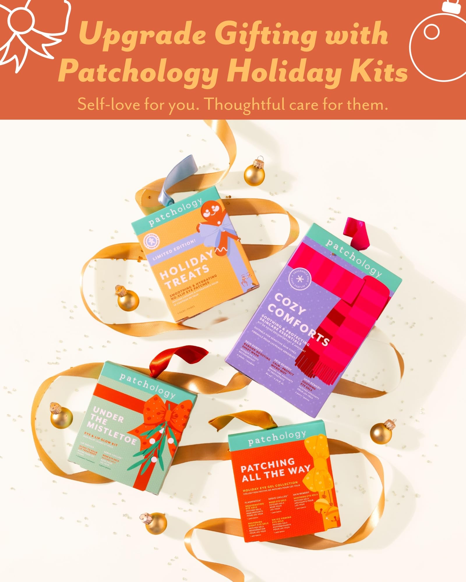 Patchology Gingerbread Under Eye Patches total look demonstrating ready-for-holiday glow
