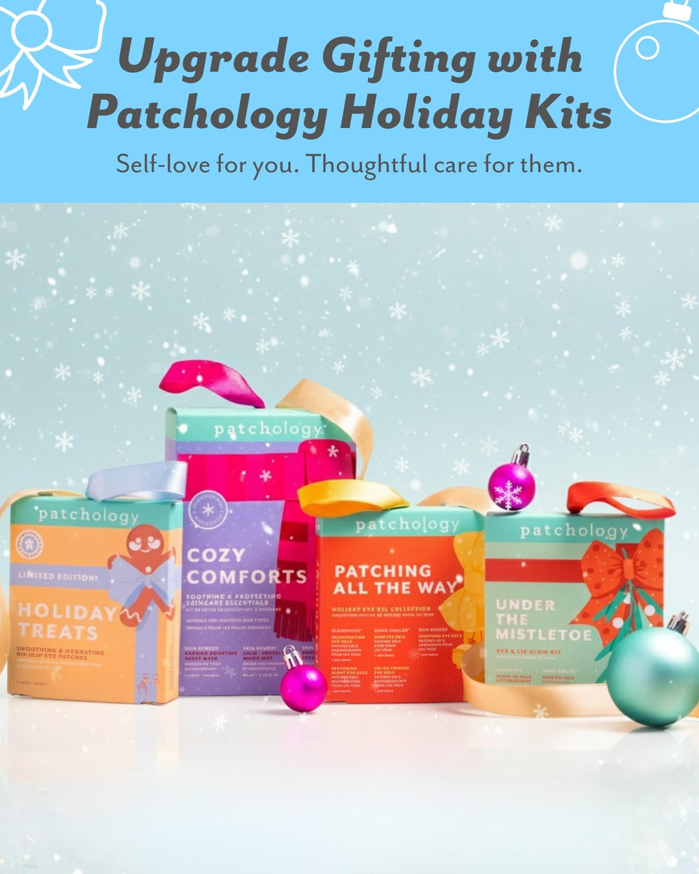 Patchology eye patch application shows instant cooling refresh for puffy eyes.