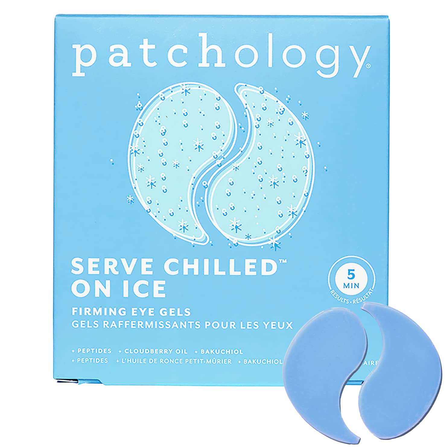 Patchology eye patches cooling in fridge for enhanced cooling sensation.