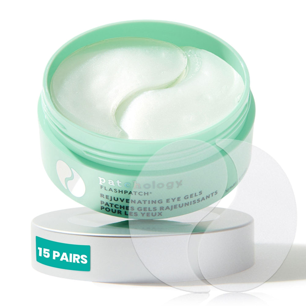 Patchology rejuvenating under-eye patches pack depuffs and brightens for a refreshed look.