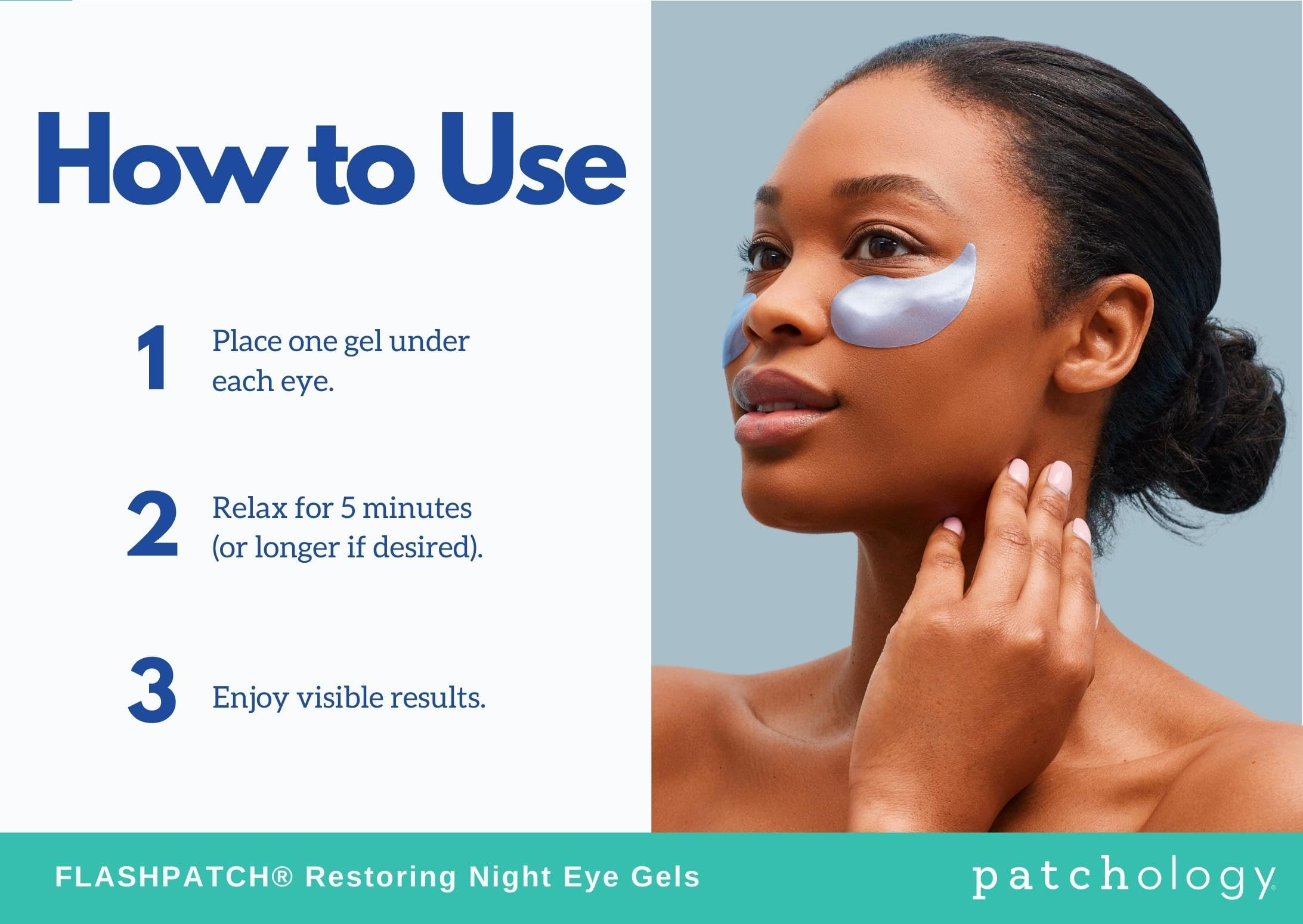 Patchology Restoring Eye Patches with Arnica extract soothing puffiness.