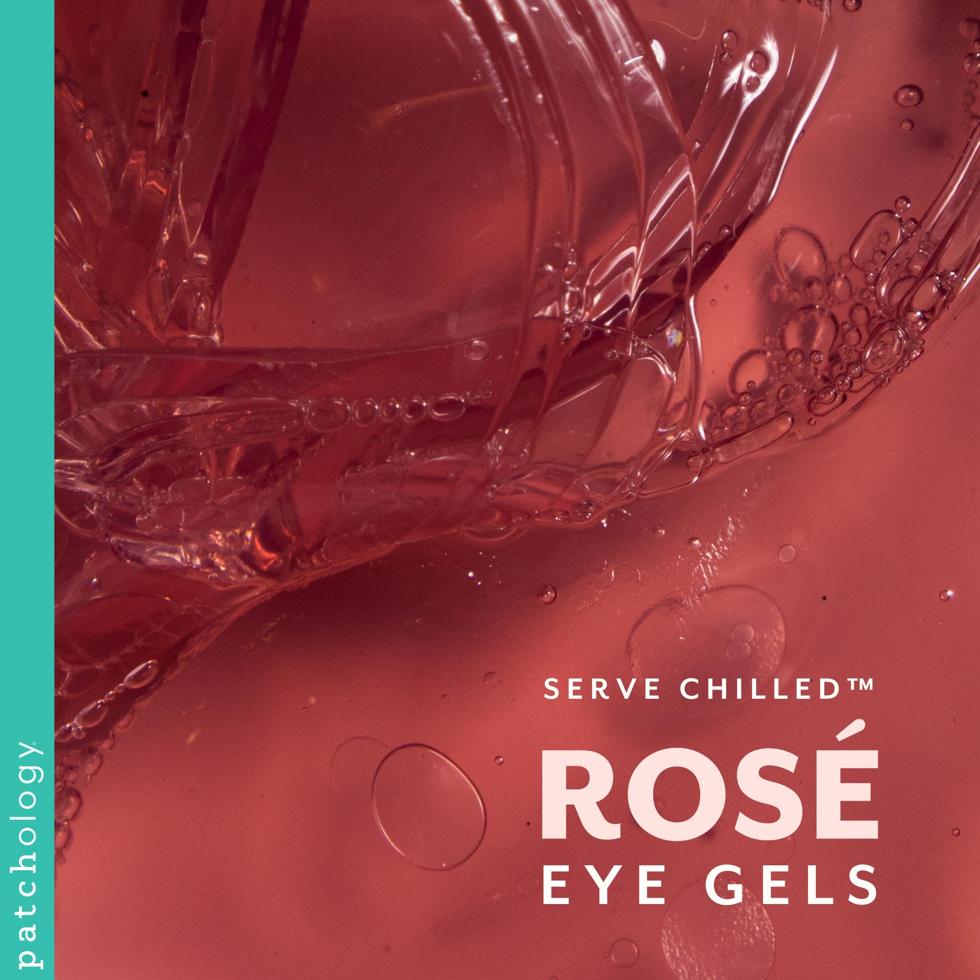 Patchology Serve Chilled Rosé Eye Gels jar back, hyaluronic acid boost for moisture.