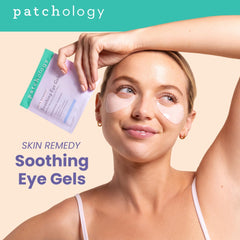 Patchology Skin Remedy Soothing Eye Gels fragrance-free application shows gentle care for sensitive skin.