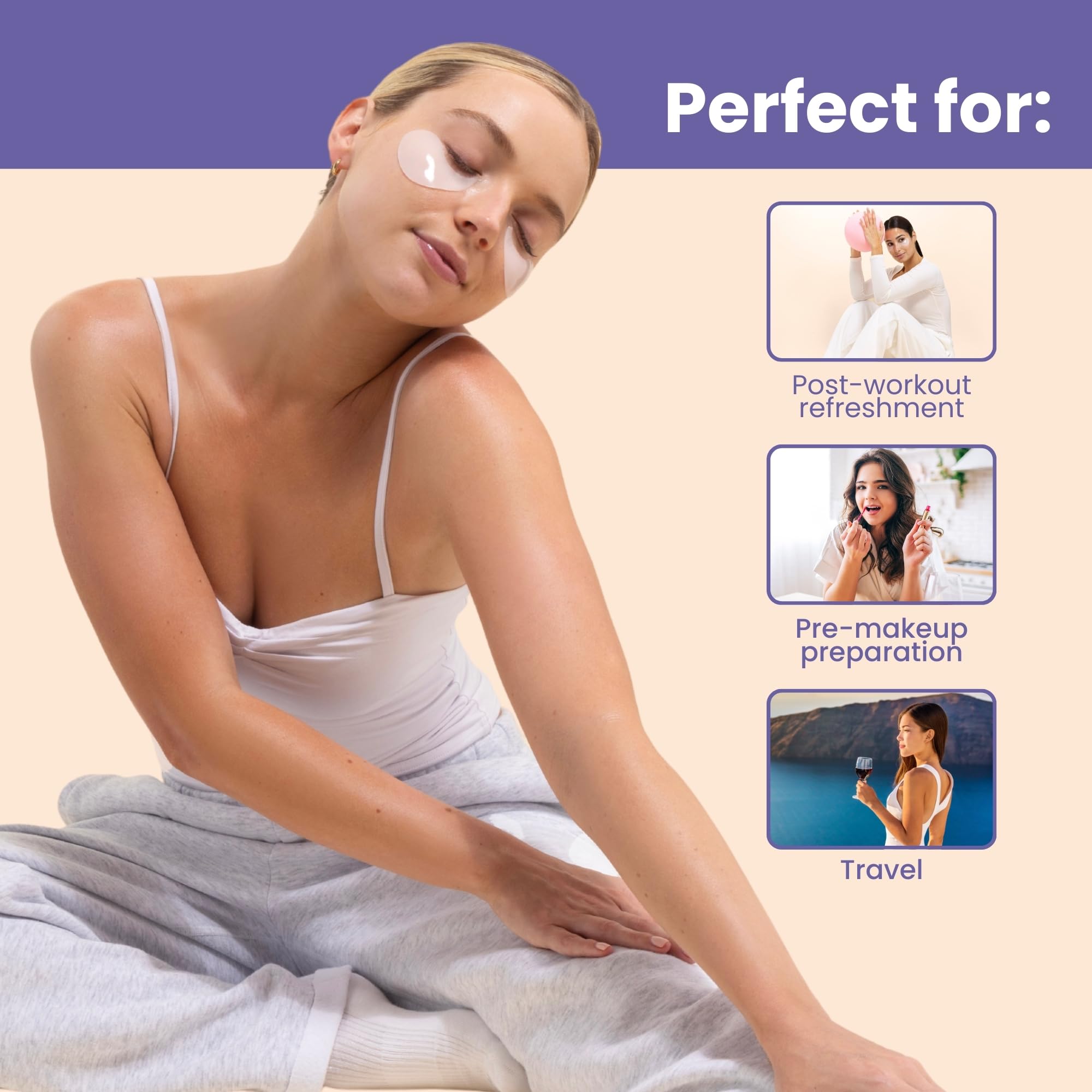 Patchology Skin Remedy Soothing Eye Gels travel pack image shows convenient daily refresh on the go.