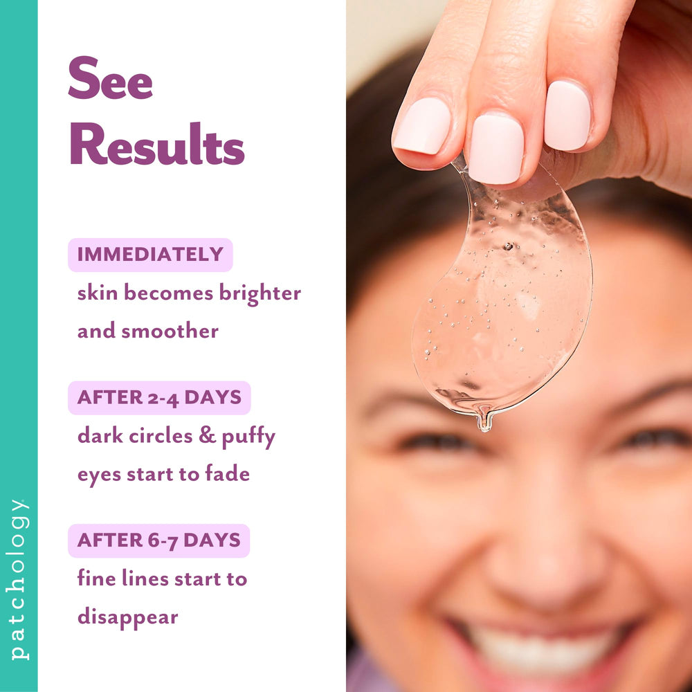 Patchology under-eye gels massage serum for refreshed look.