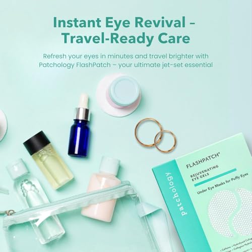 Patchology under-eye patches texture close-up shows caffeine and collagen gel.