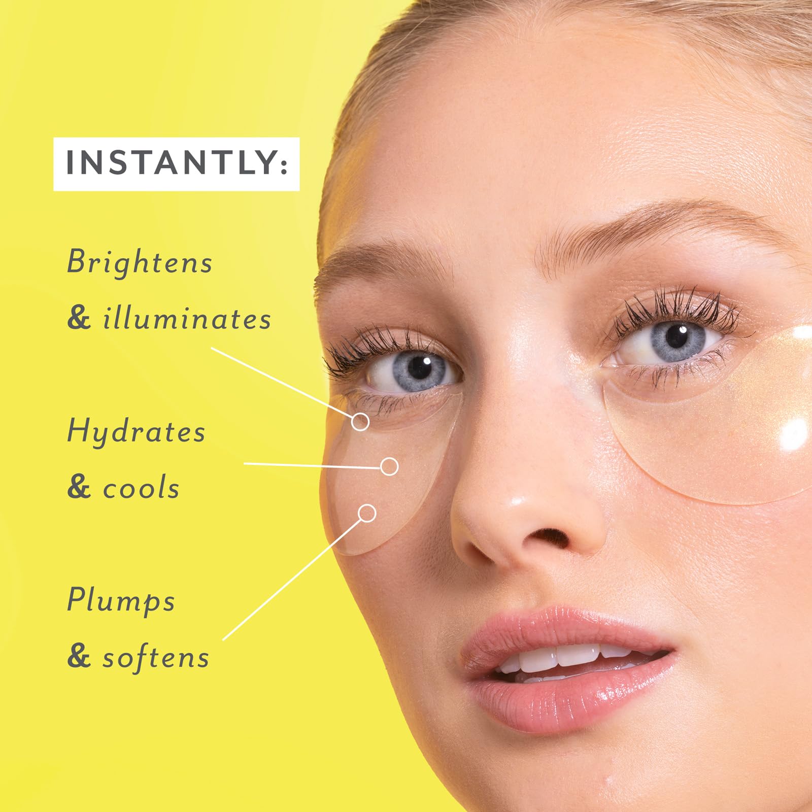 Patchology under-eye patches reducing puffiness while hydrating delicate skin