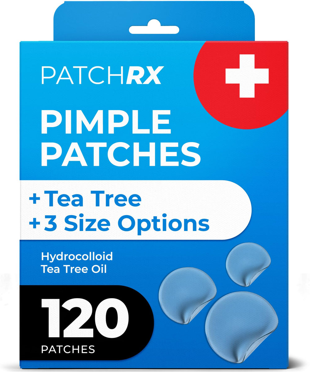 PatchRx front packaging showing 120-count value size and brand benefits