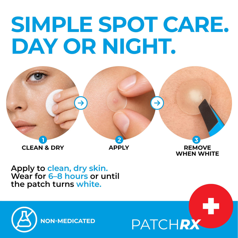 Person sleeping with PatchRx patch on cheek illustrating overnight protection