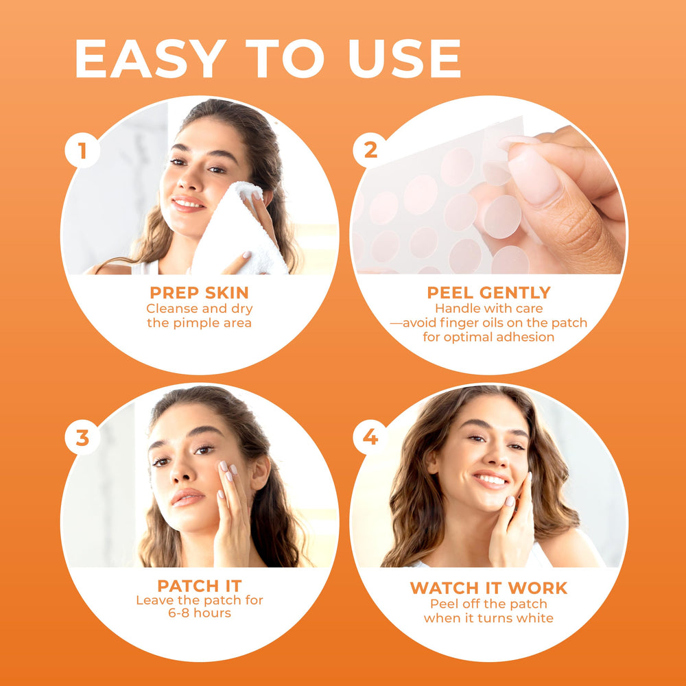PatchRx pimple patches on face during use support nighttime routine.