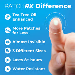 PatchRx pimple patches pack swatches show slim low-profile design