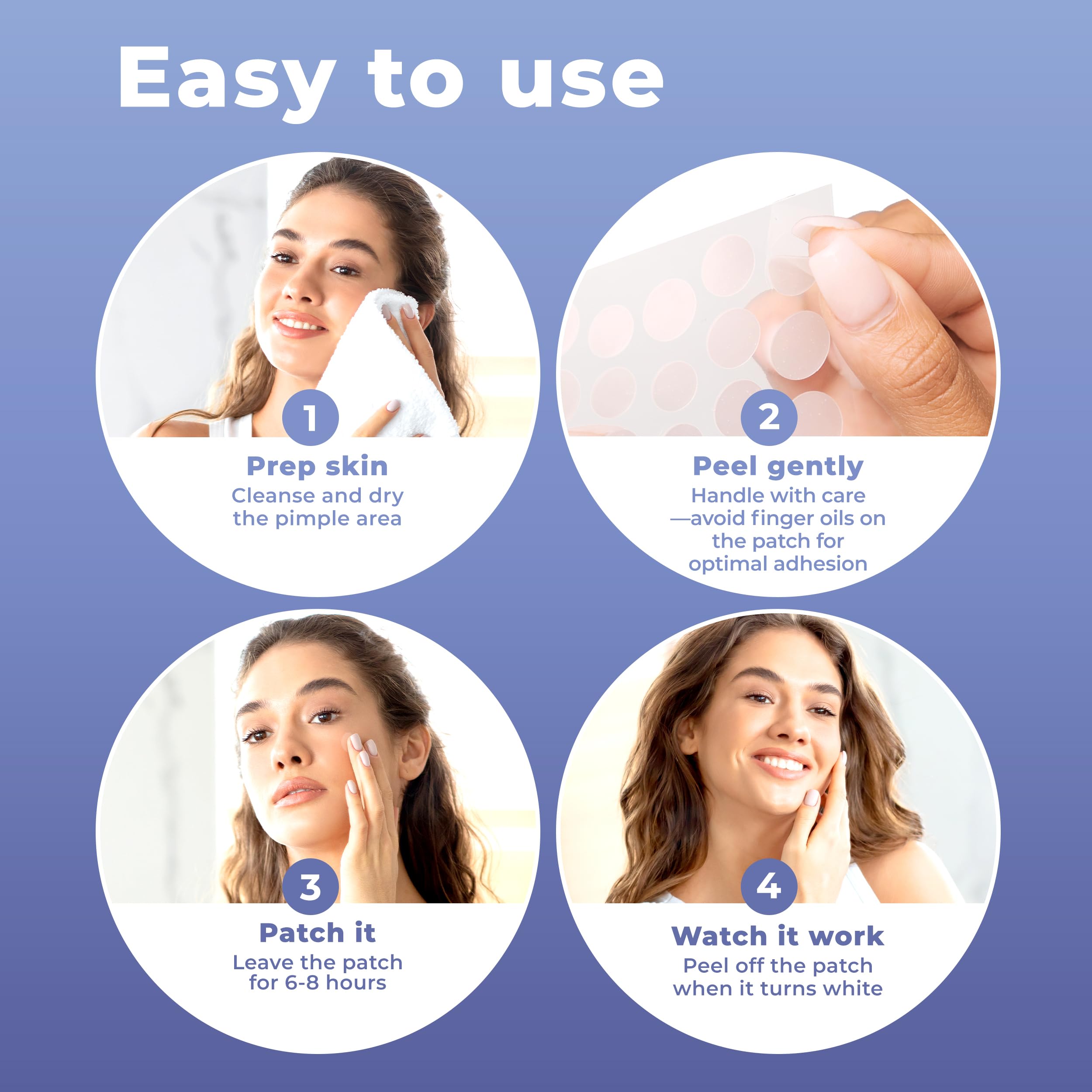 PatchRx patches with tea tree oil and salicylic acid provide gentle care.