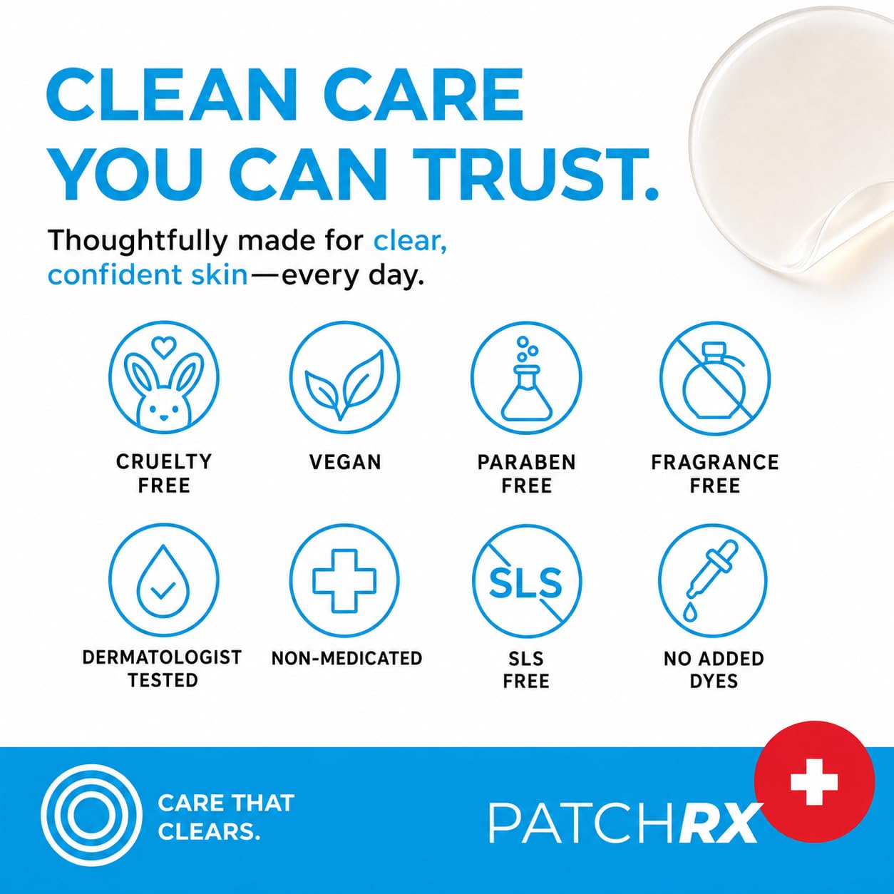 PatchRx patch beside a coin for scale showing actual size comparison benefit