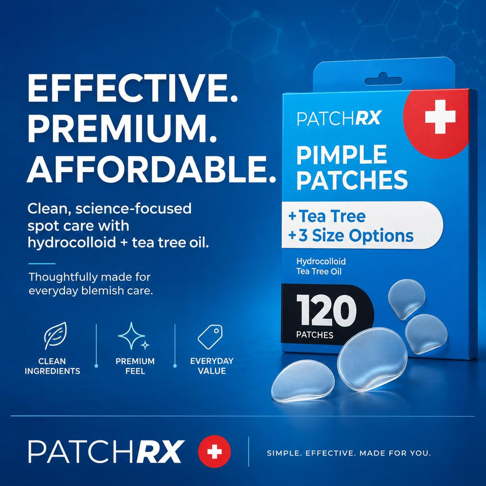 PatchRx patches in a travel pouch ready for on-the-go spot care convenience