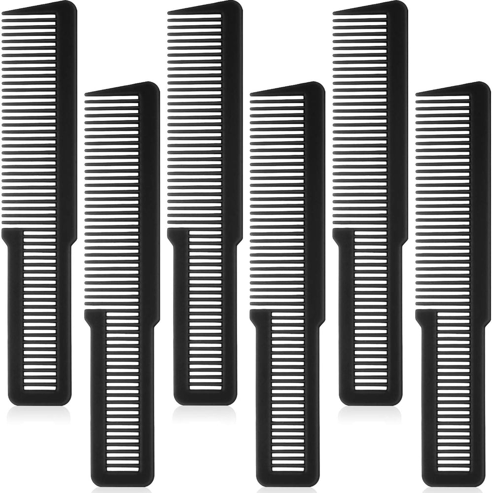 Patelai 6-piece clipper barber combs flat-top set in black for pros