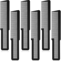 Patelai 6-piece clipper barber combs flat-top set in black for pros