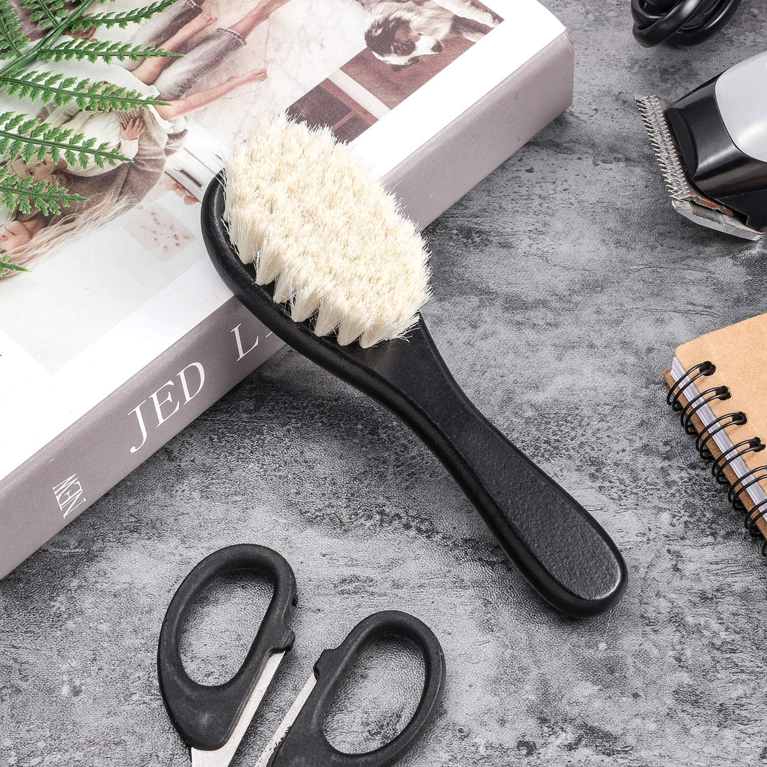 Patelai barber fade brush set travel-ready design for on-the-go grooming touch-ups.