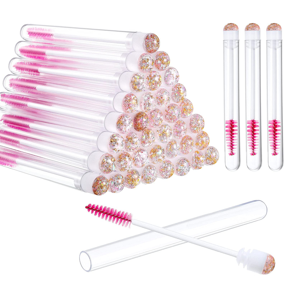 Patelai disposable mascara brushes set — 40-piece kit for clean, ready-to-use applications.