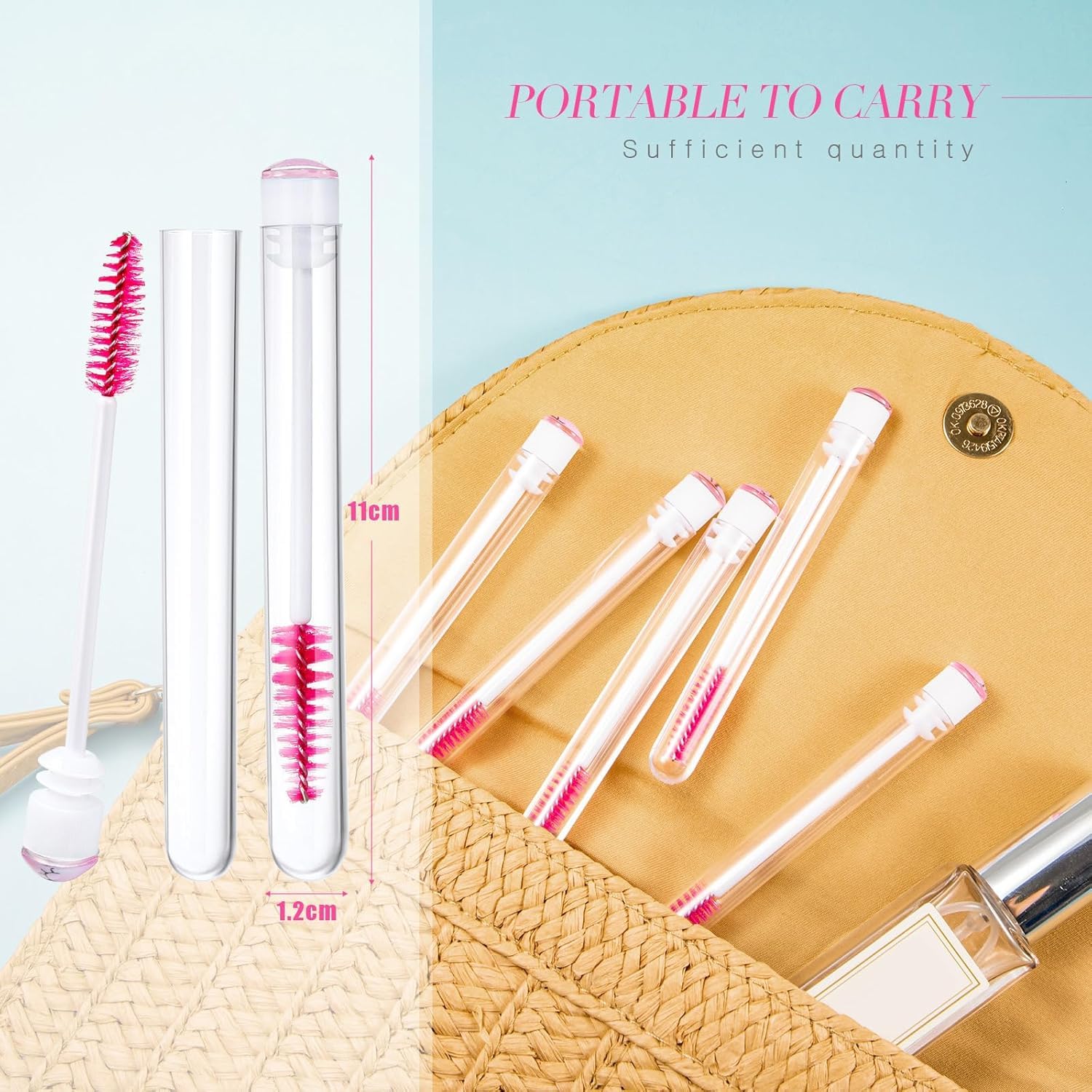 Patelai empty mascara tubes with 40-pcs provide clean storage and handy replacements.