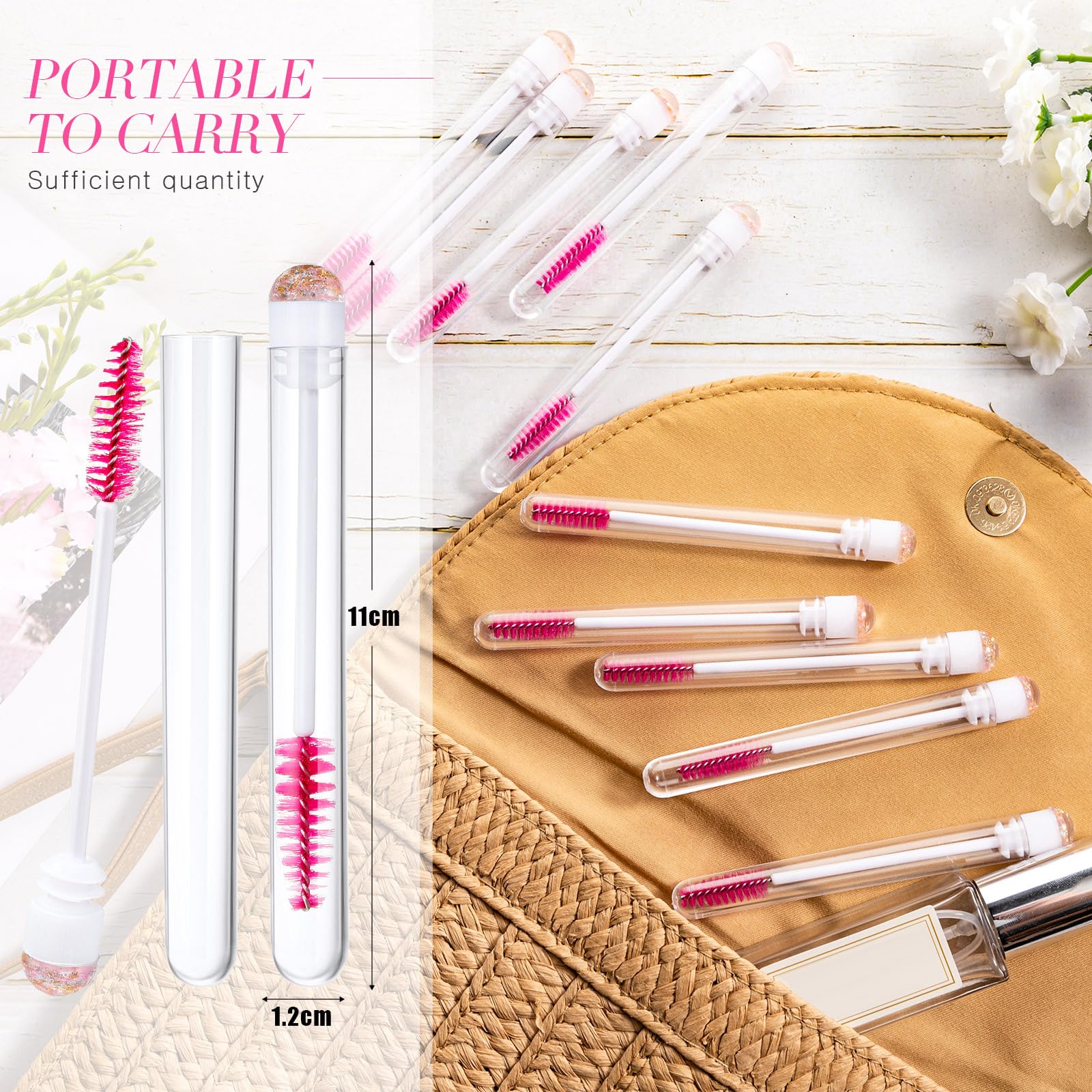 Patelai empty mascara tubes — 40-piece pack keeps tools organized and dust-free.