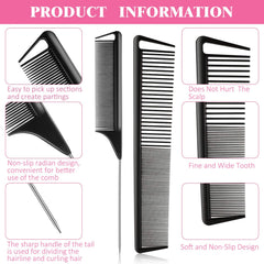 Patelai fine cutting comb teeth detail highlighting heat resistance and anti-static properties.