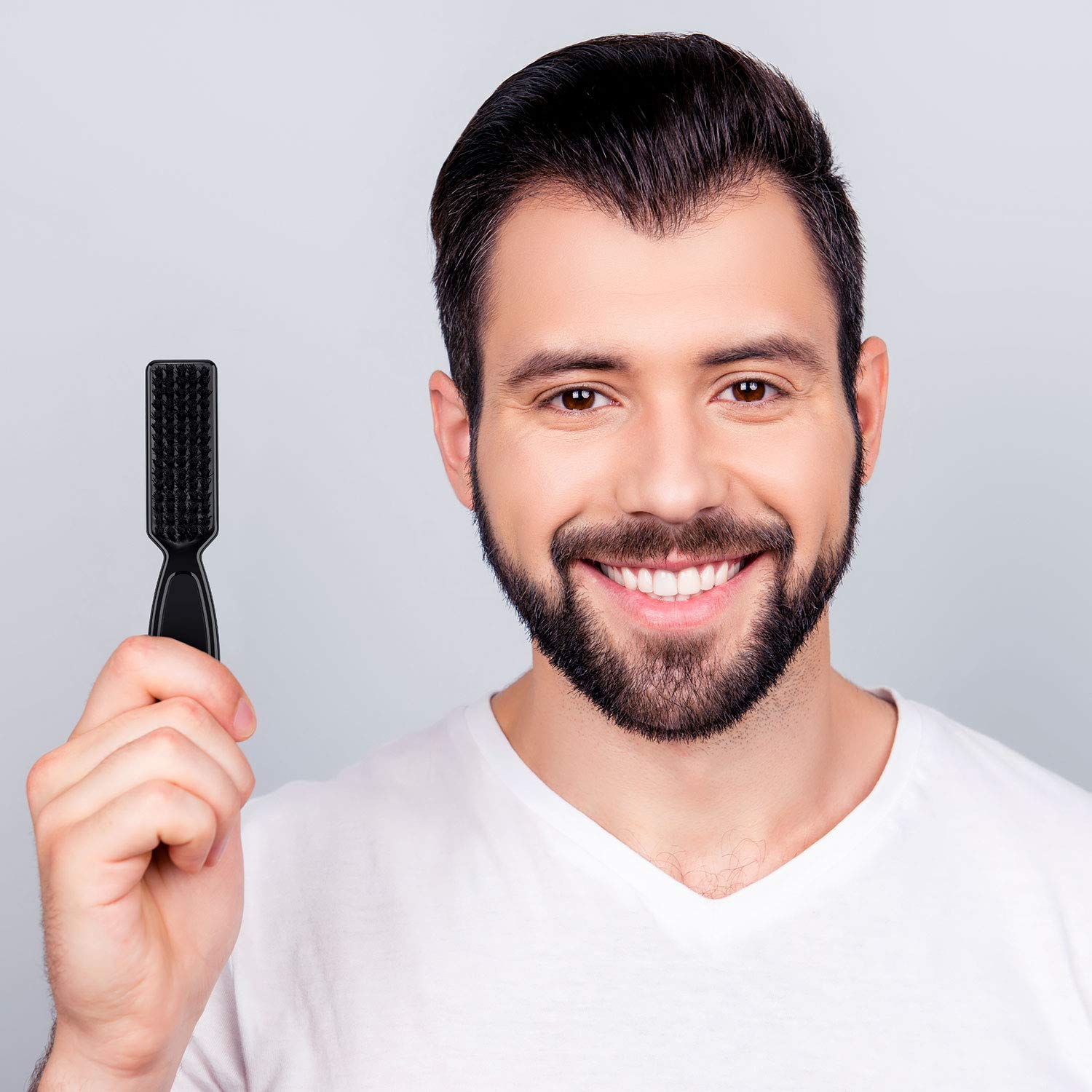 Patelai multi-functional brush suitable for beards and clippers, home or barber use.