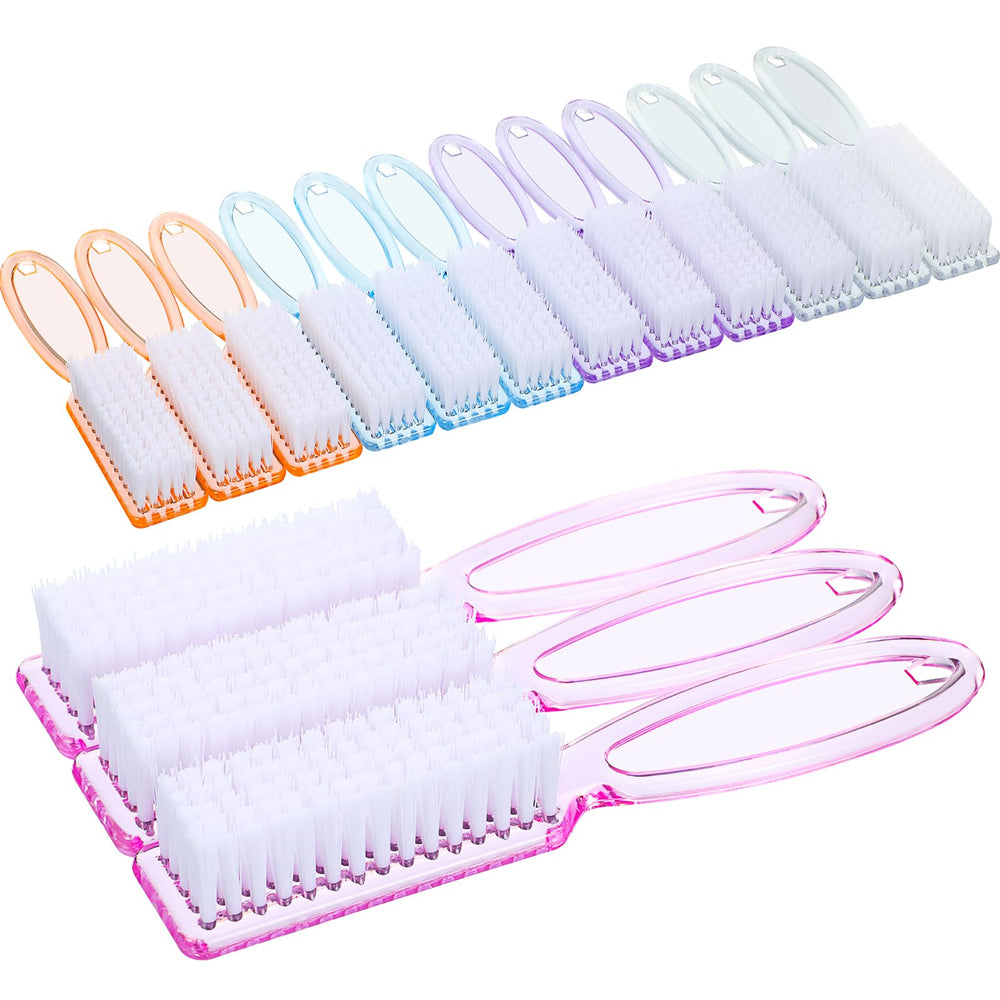 Patelai nail brush handle grip set with non-slip handles for precise nail cleaning.
