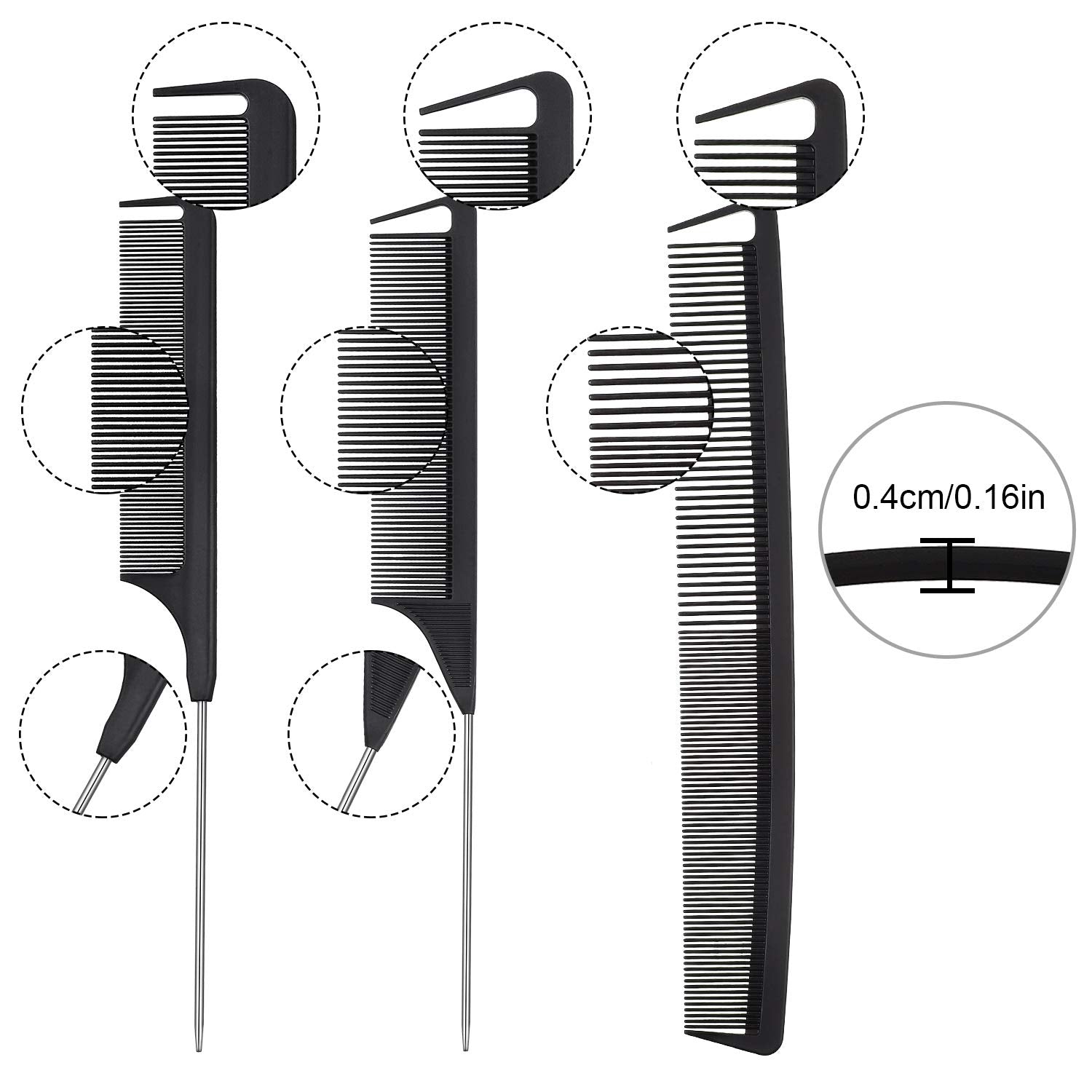 Punta de cola Patelai, diseño ergonómico en acero inoxidable para secciones precisas.