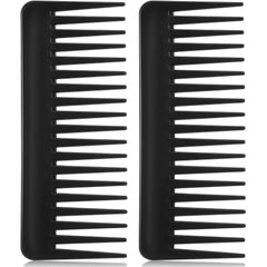 Patelai wide tooth comb glides smoothly through hair for gentle detangling.