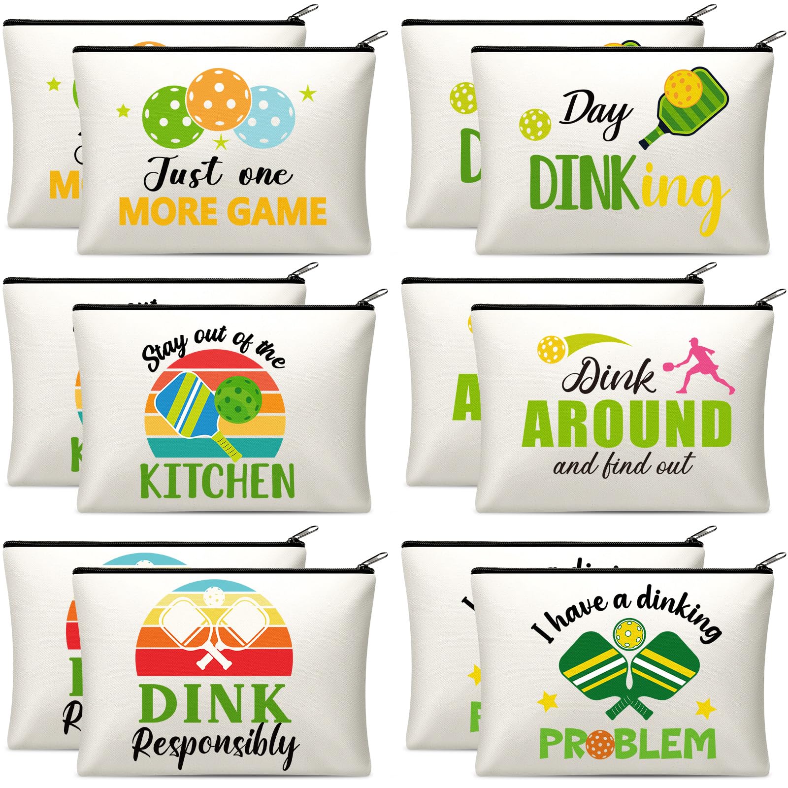 Paterr dink ball makeup bags full set in six styles for versatile travel storage.