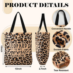 Paterr leopard makeup bag front view ideal for cosmetics storage