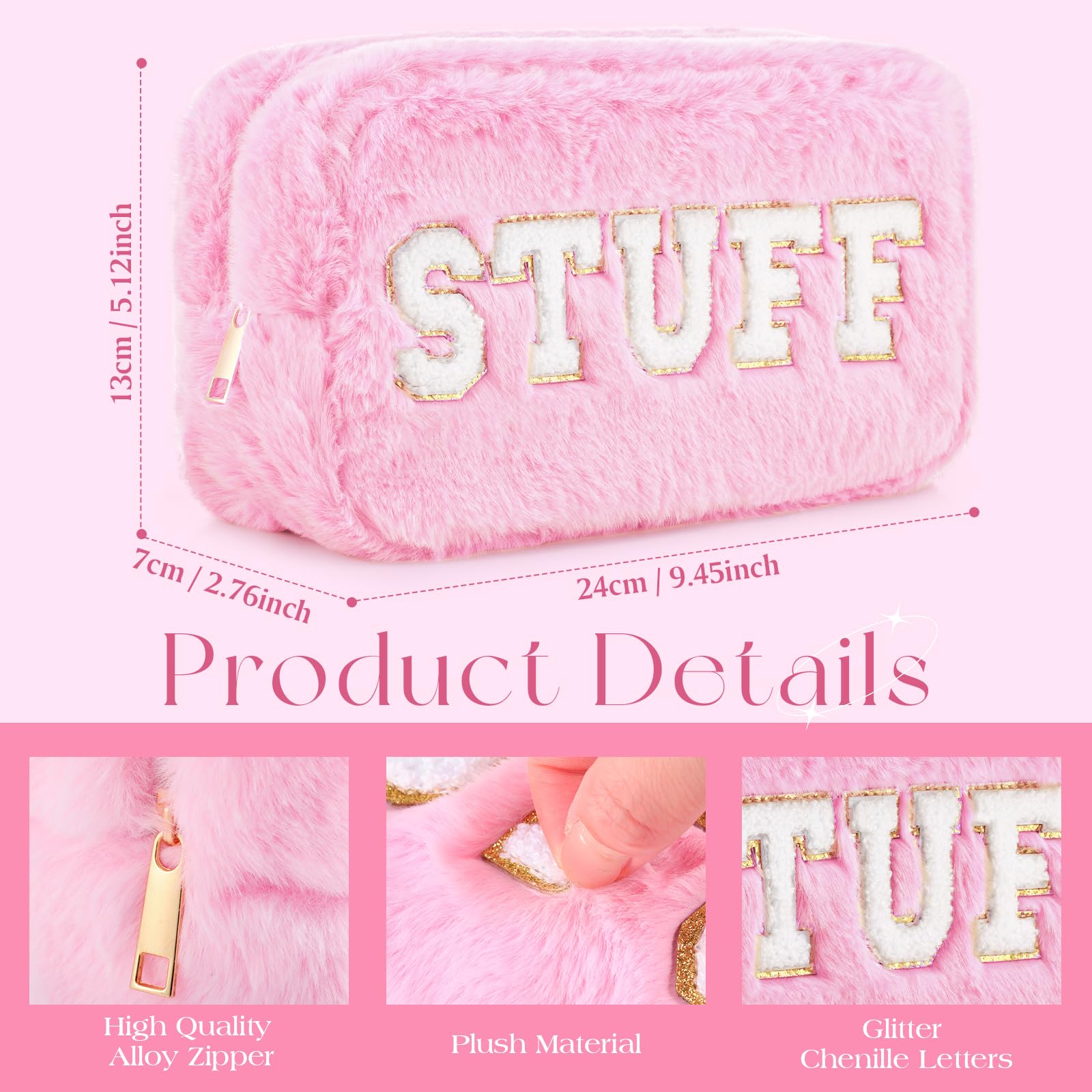 Paterr pink stuff label bag highlights organized packing during travel