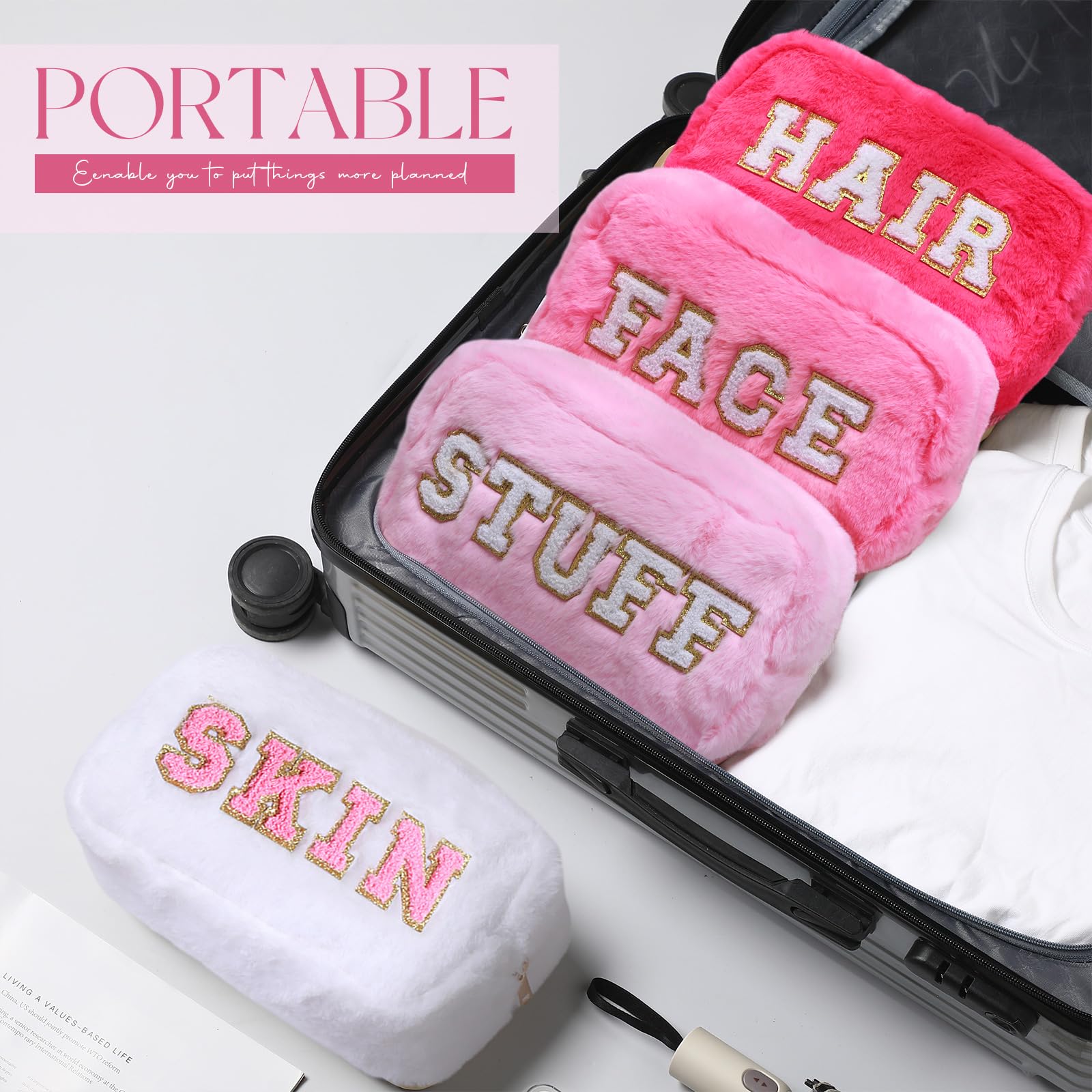 Paterr pink zipper bag offers smooth closure for quick access