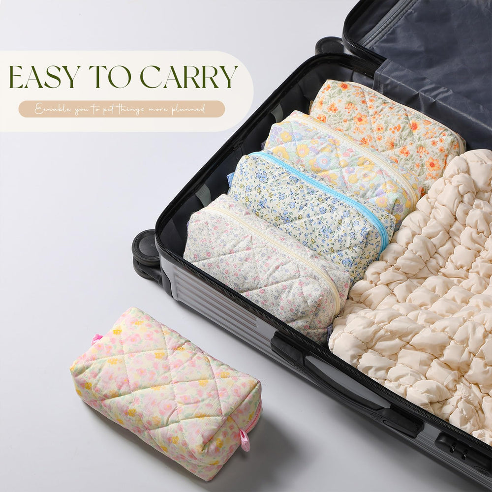 Paterr quilted makeup bag travel-use for on-the-go beauty essentials