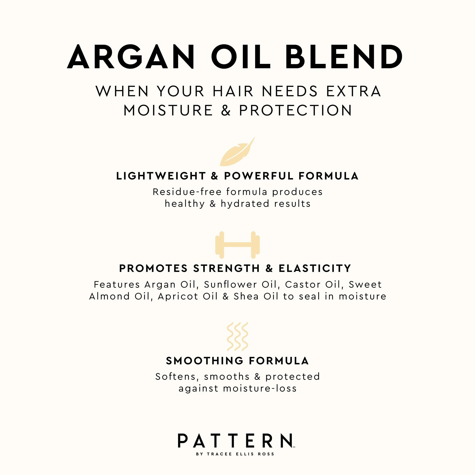 PATTERN Argan Oil Hair Serum packaging ready for routines.
