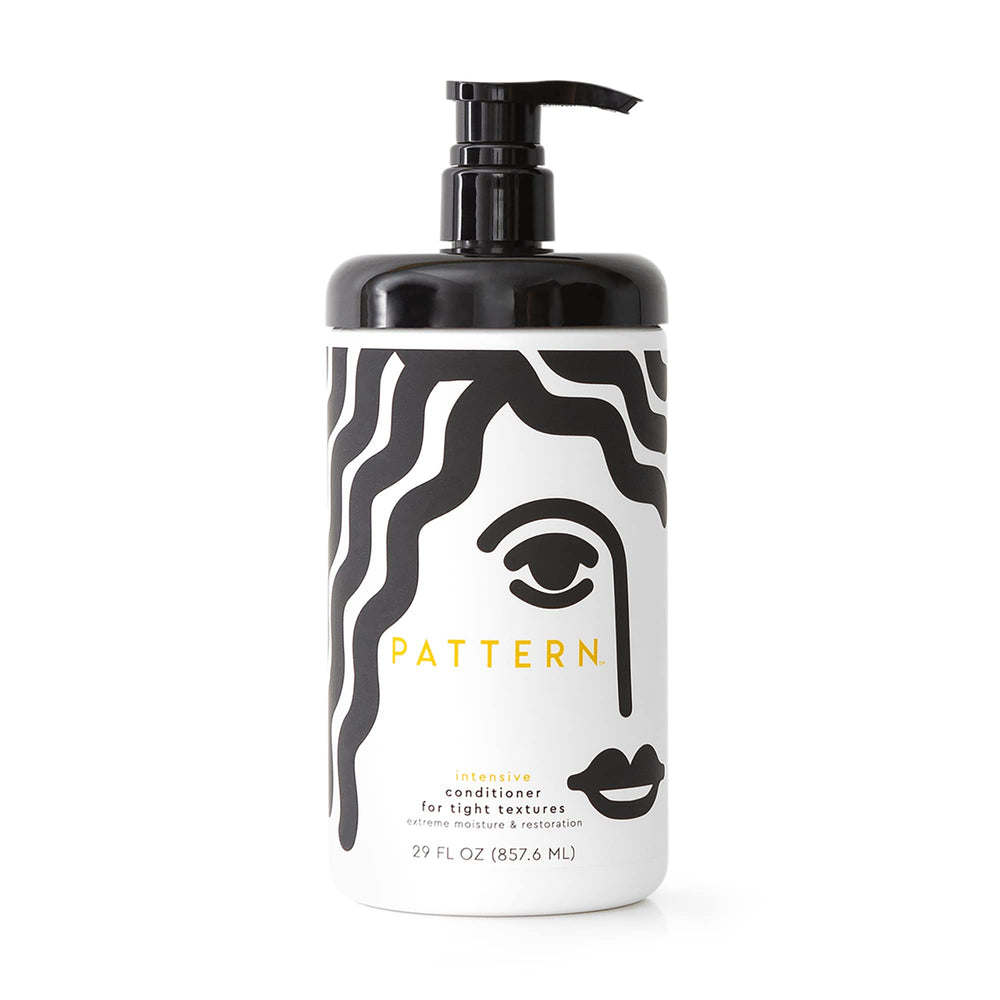 Pattern Beauty Intensive Conditioner bottle front delivering rich moisture for curls.