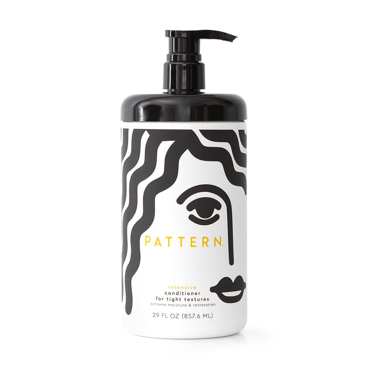 Pattern Beauty Intensive Conditioner bottle front delivering rich moisture for curls.