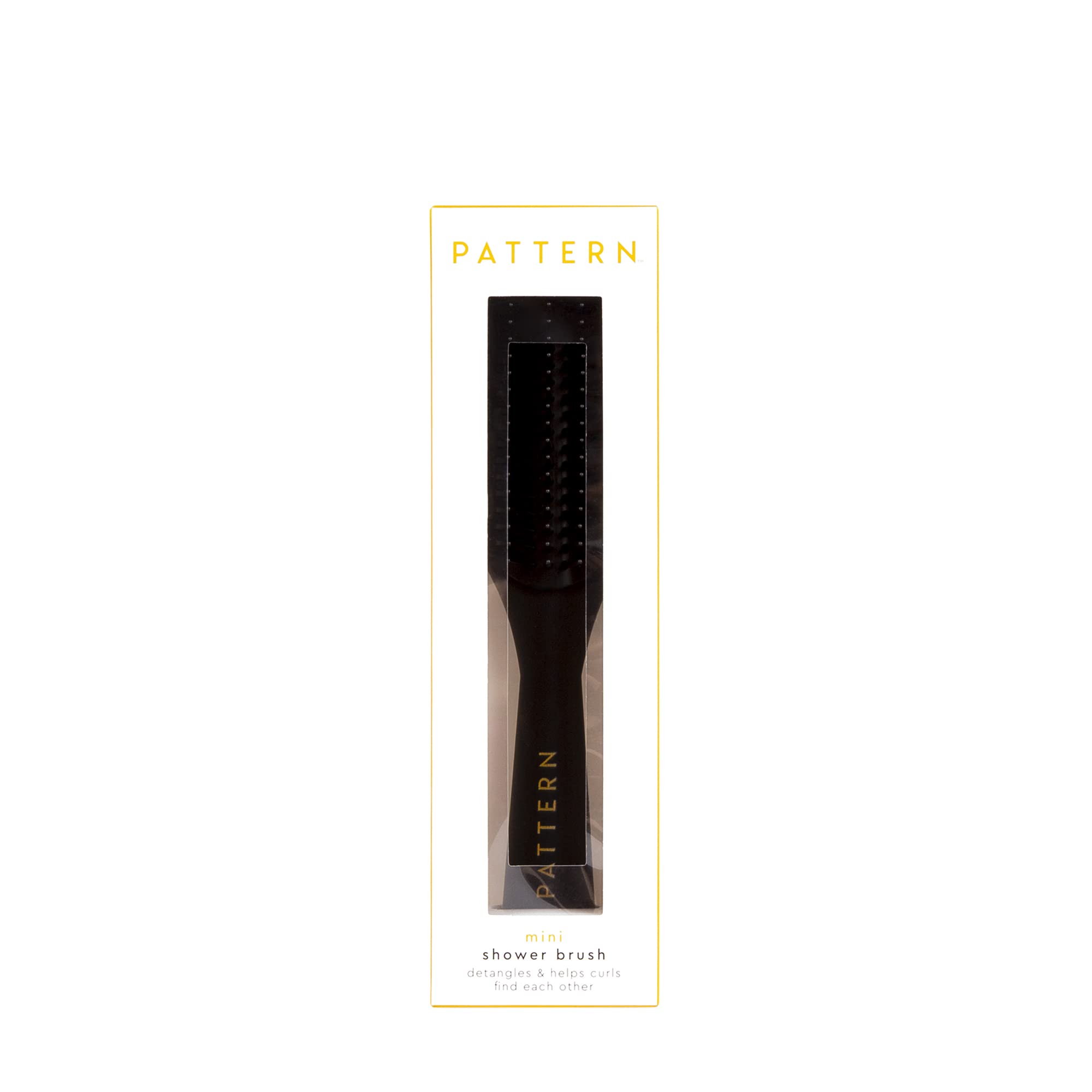 PATTERN Beauty Mini Shower Brush curl-definition focus improves clumping and detangling.