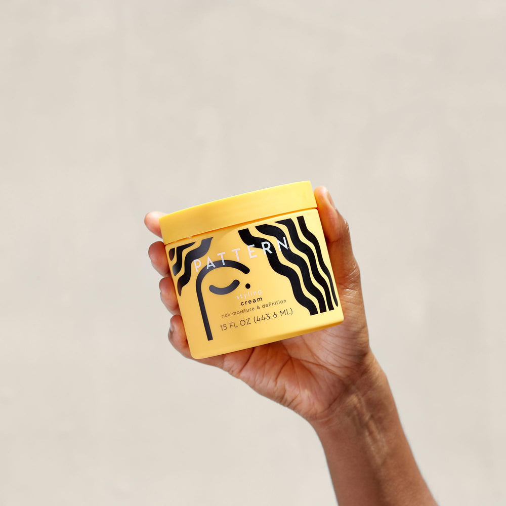 PATTERN Styling Cream application shows creamy texture and smooth glide.