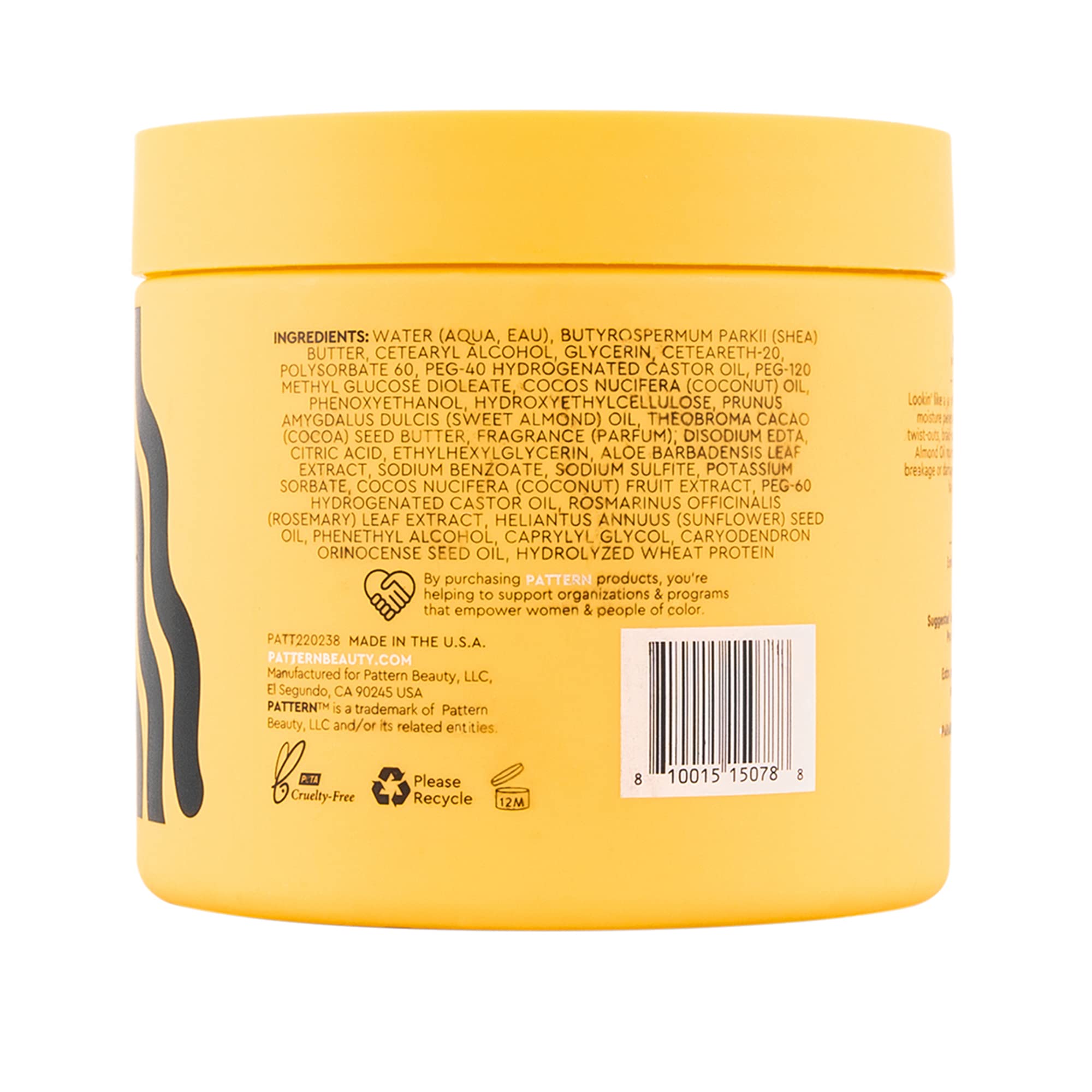 PATTERN Styling Cream texture supports curl elongation and natural bounce.
