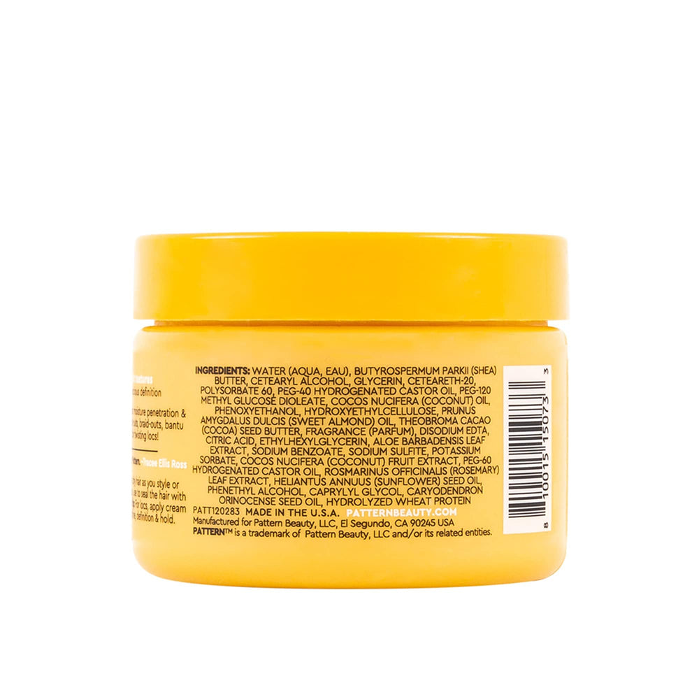 PATTERN Beauty twist-out styling application shows elongation and hold.