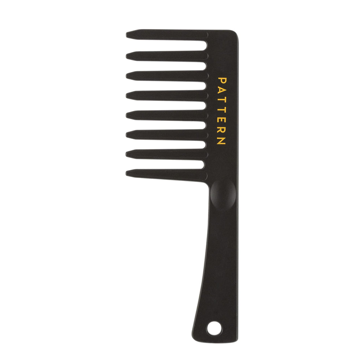 PATTERN Beauty wide tooth comb closeup shows sturdy teeth for gentle detangling