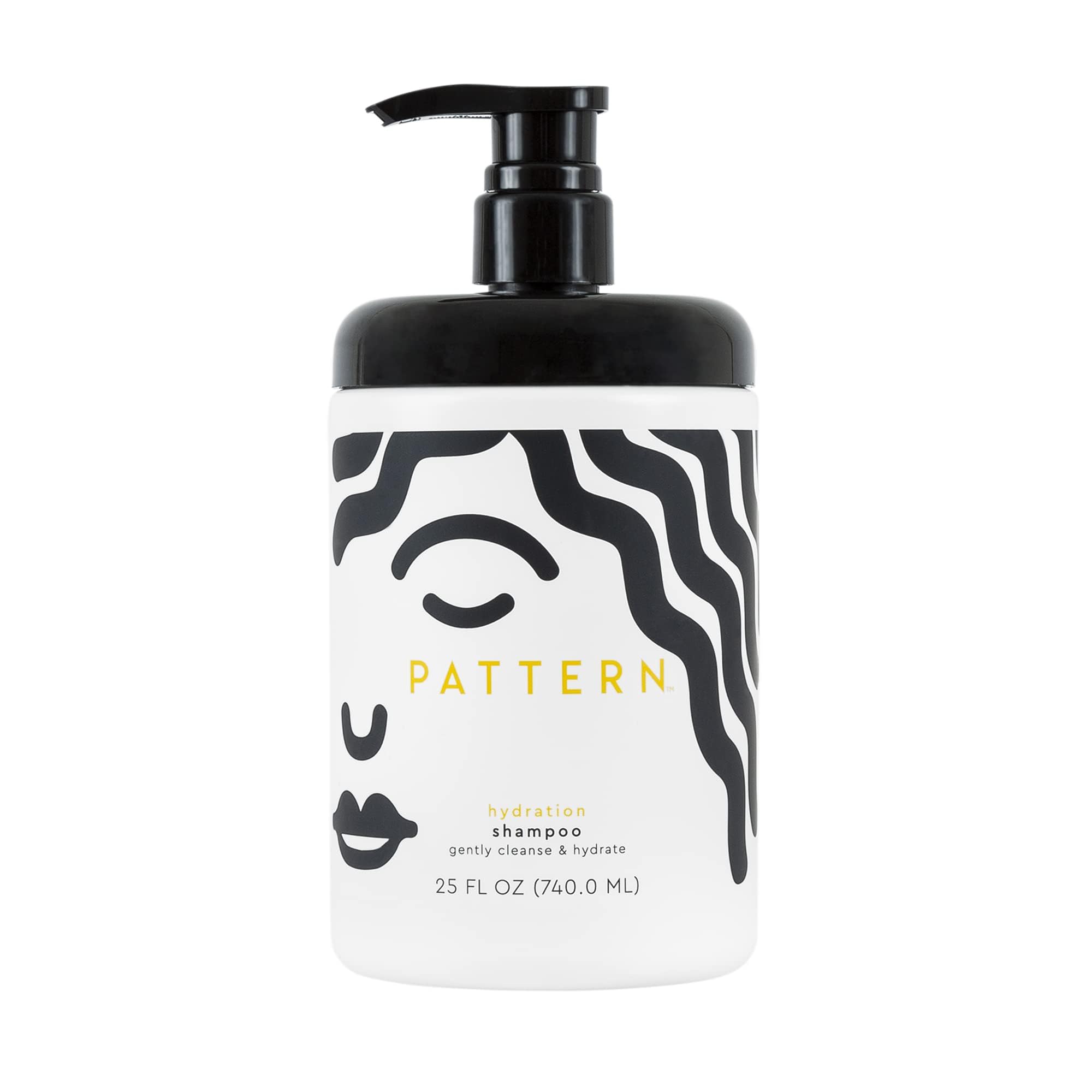 PATTERN Hydration Shampoo bottle closeup for gentle curly cleansing