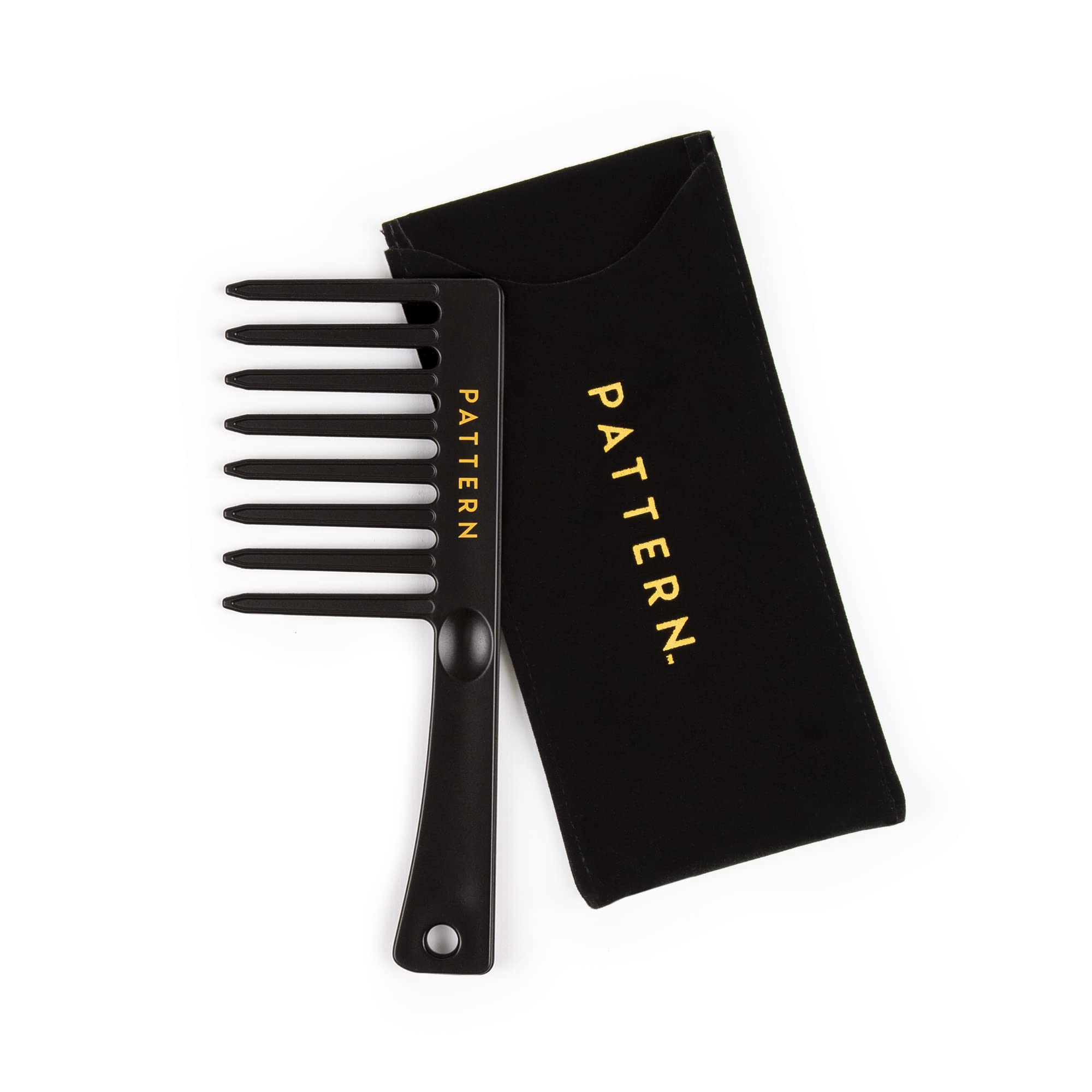 PATTERN Mini Wide Tooth Comb adds volume and separation when fluffing dry curls.