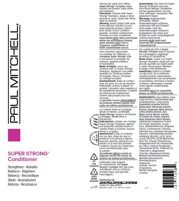 Paul Mitchell Super Strong Conditioner: protección UV para cabellos expuestos al sol.